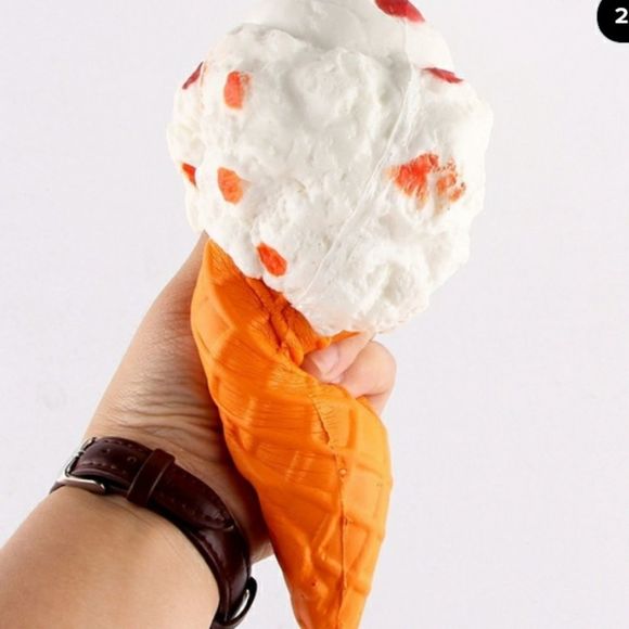 - Jumbo squish waffle vanilla cherry ice-cream new & bonus gift 🎁 sensory - Picture 1 of 10